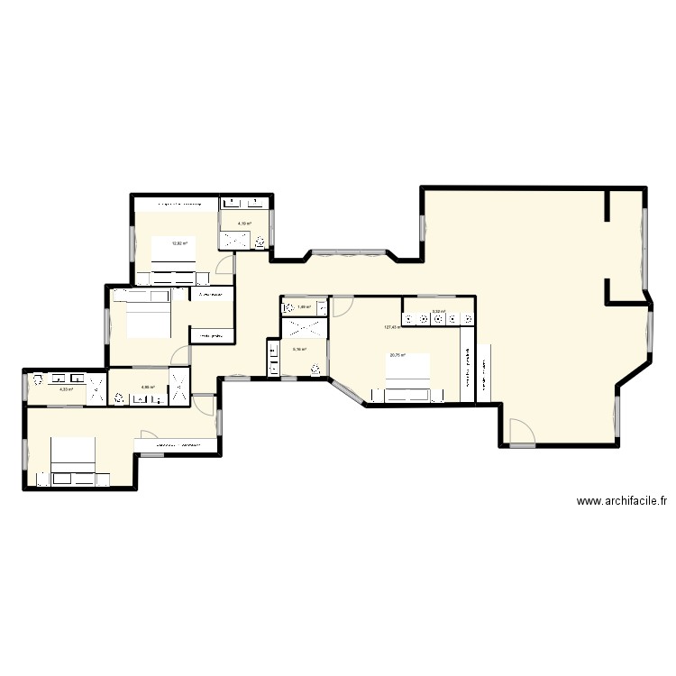 maria de molina 5. Plan de 9 pièces et 185 m2