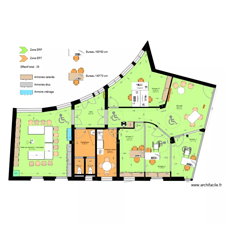 Pamiers v9 - ERP. Plan de 15 et 141 m² Pamiers v9 - ERP. Plan de 15 et 141 m²