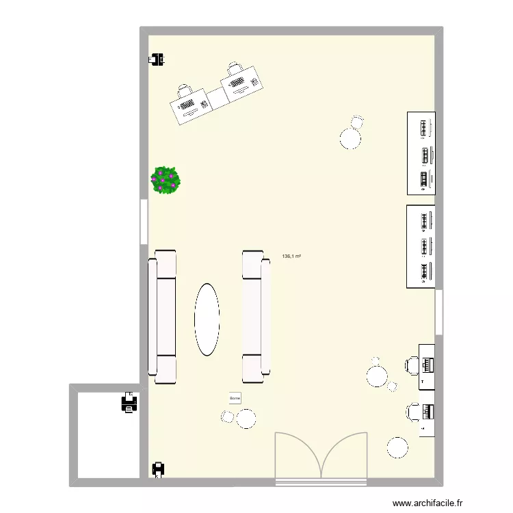 FT 2026. Plan de 1 et 136 m² FT 2026. Plan de 1 et 136 m²