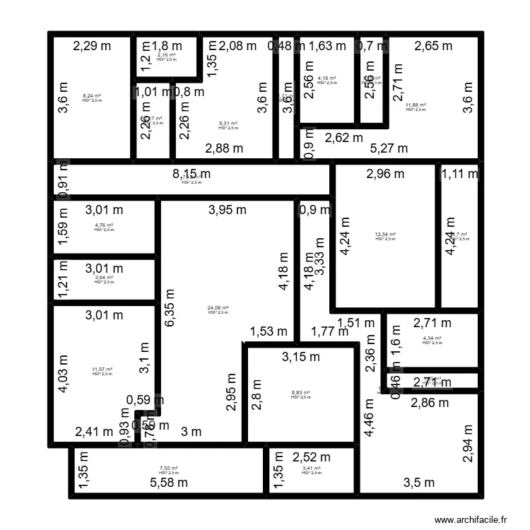 Moungalie. Plan de 21 et 152 m² Moungalie. Plan de 21 et 152 m²