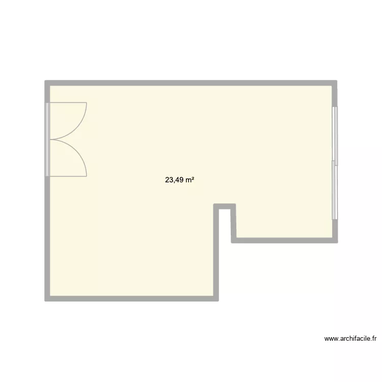 Frigo U Paul Bert. Plan de 1  et 23 m²
