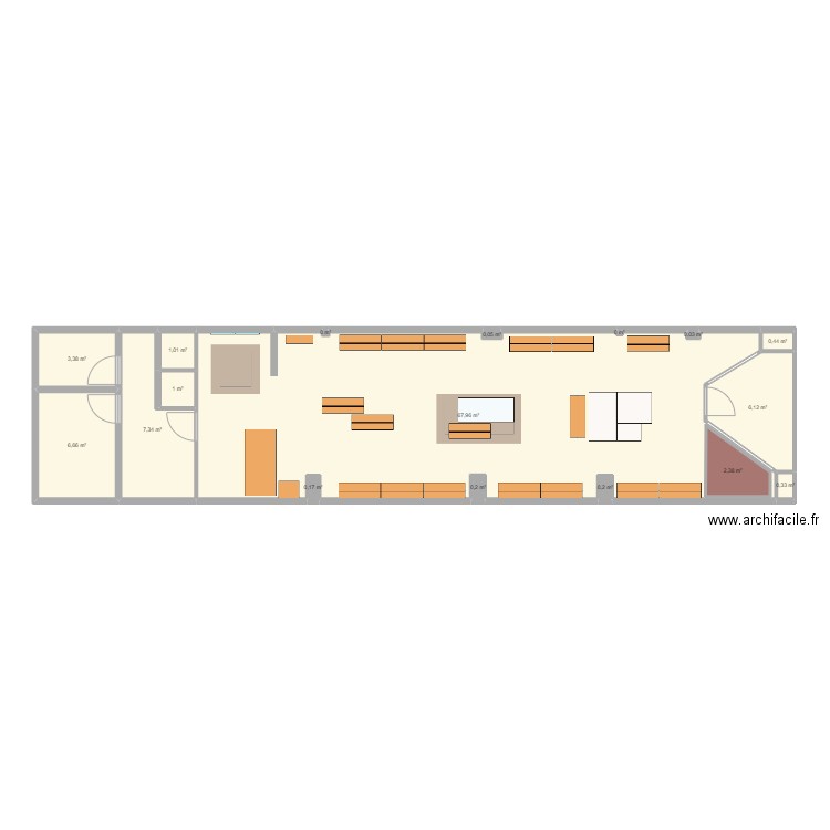SKFK ZARAGOZA zoning I. Plan de 17 pièces et 100 m2