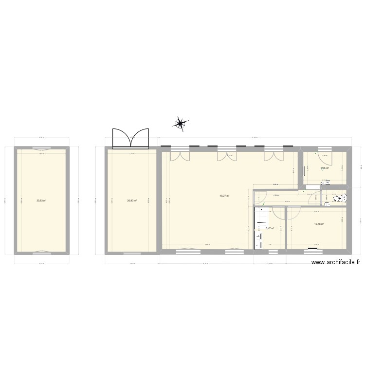 bzc. Plan de 6 pièces et 114 m2