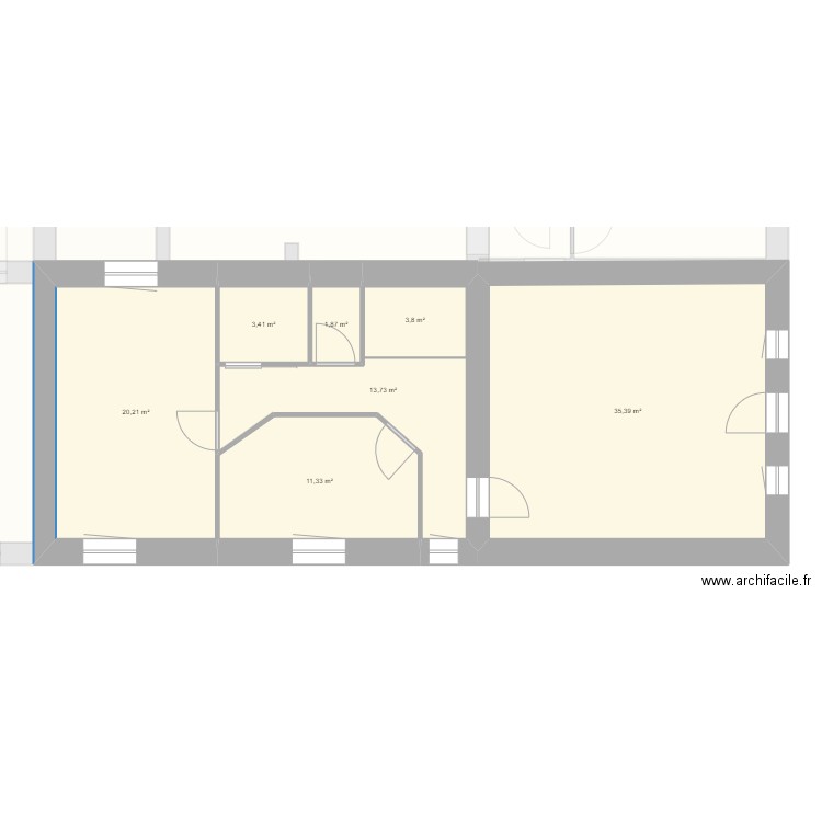 Vernantes simulations LM. Plan de 26 pièces et 418 m2