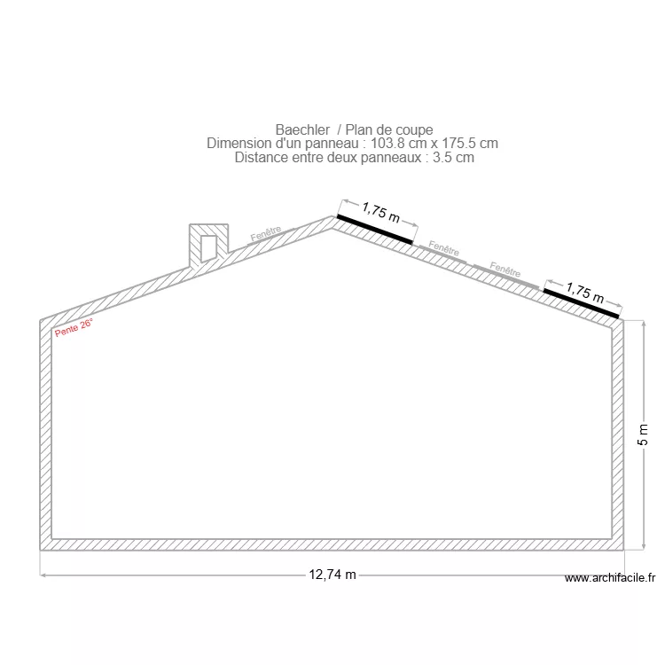 Baechler plan de coupe. Plan de 