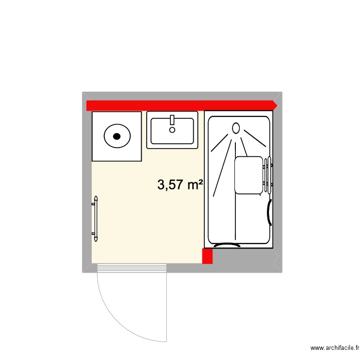 PEJRELO Douche Vaulnavey. Plan de 0 pièce et 0 m2