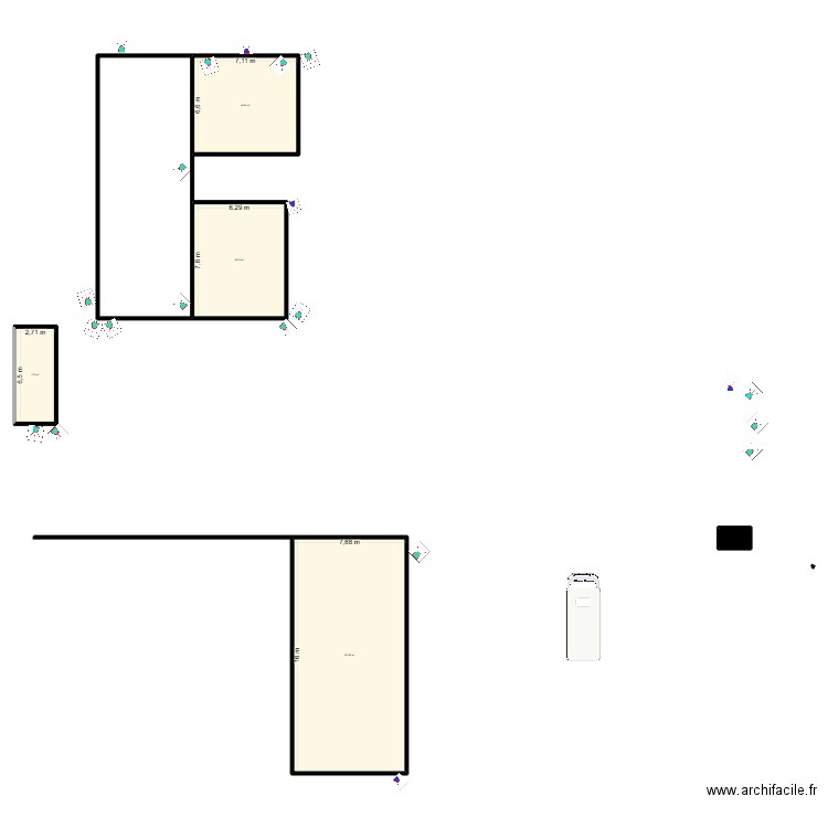 SGRP. Plan de 5 pièces et 239 m2