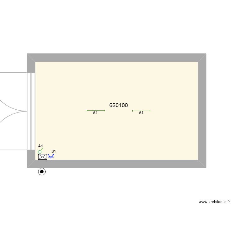 maritime 620100 pos. Plan de 1 pièce et 17 m2