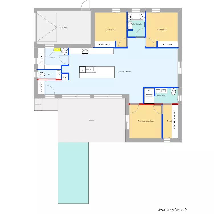 Maison 5 FDP. Plan de 
