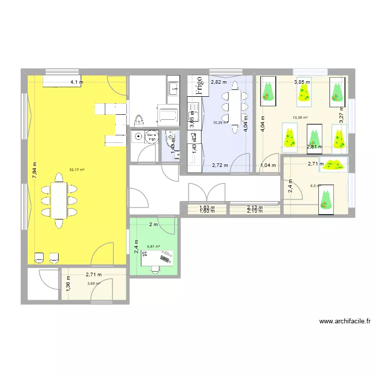 RPEMCF2026. Plan de 8  et 73 m²
