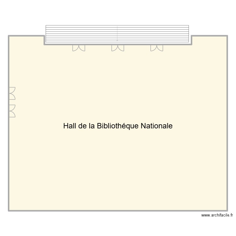 archive national. Plan de 1 pièce et 483 m2