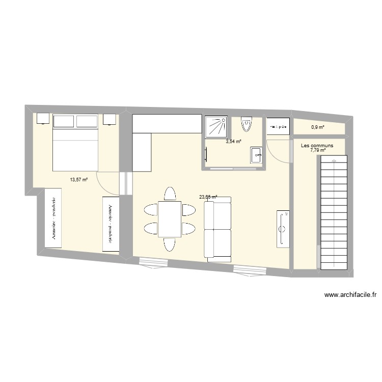 1er étage . Plan de 0 pièce et 0 m2