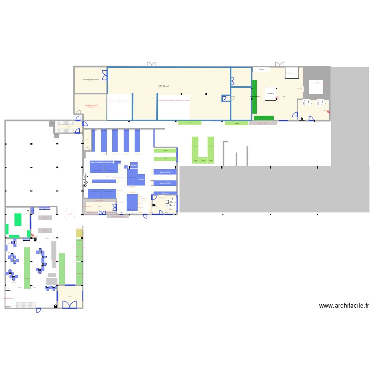 MAG CENTRAL AS IS. Plan de 14 pièces et 1009 m2