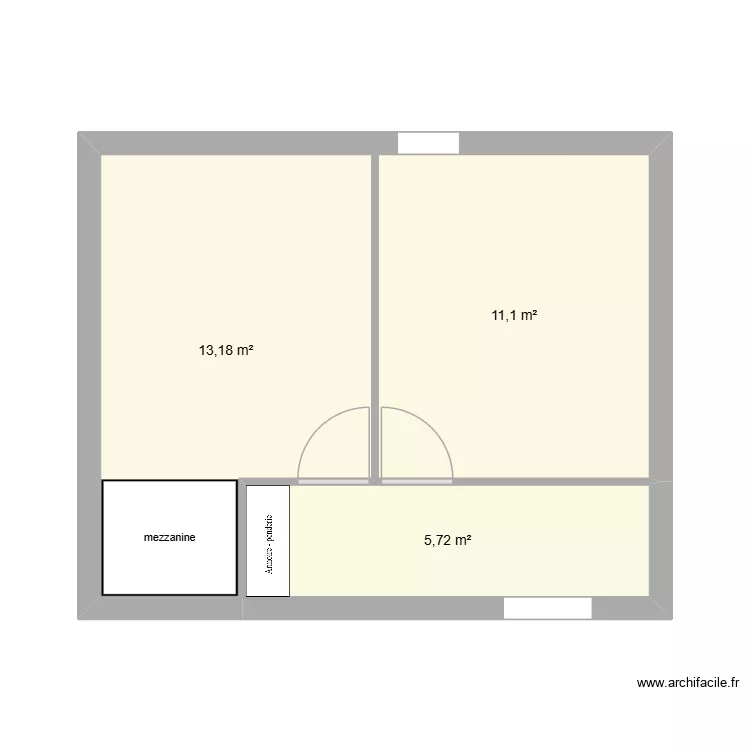 rousseau. Plan de 3  et 30 m²