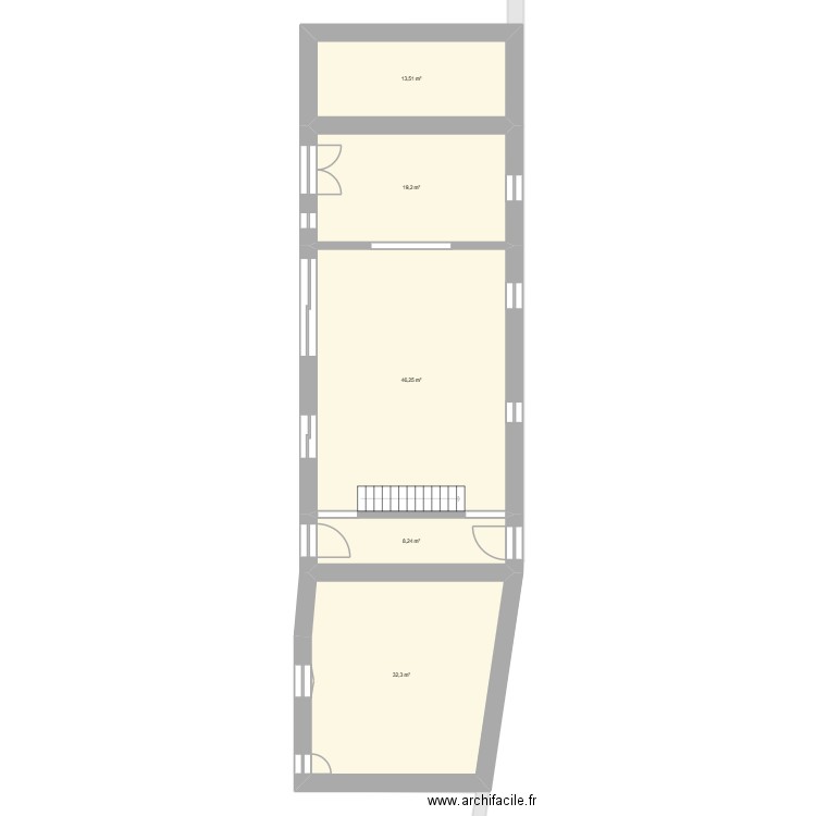 grange 1.1. Plan de 8 pièces et 230 m2