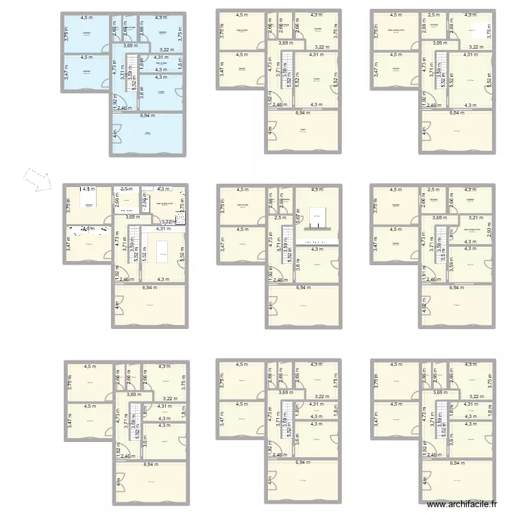 Maison Uhlwiller. Plan de 74 pièces et 1102 m²