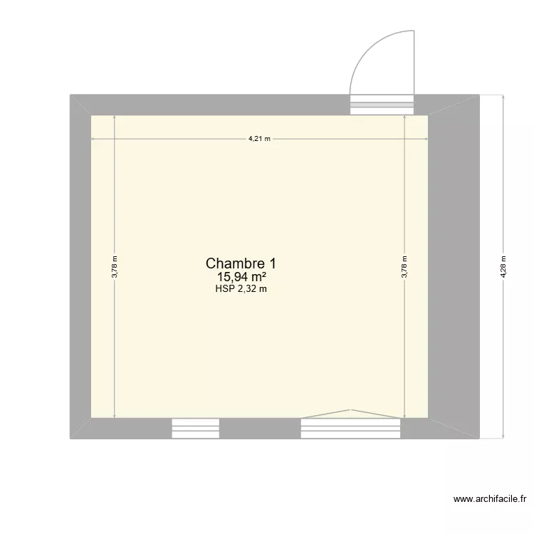 chambre 1. Plan de 1 et 16 m² chambre 1. Plan de 1 et 16 m²