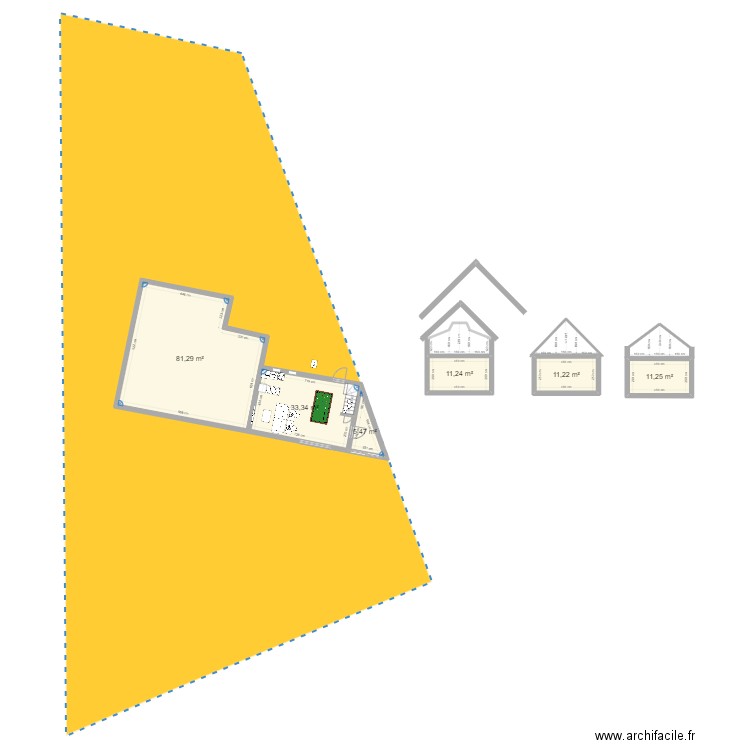 maison gaby. Plan de 6 pièces et 154 m2