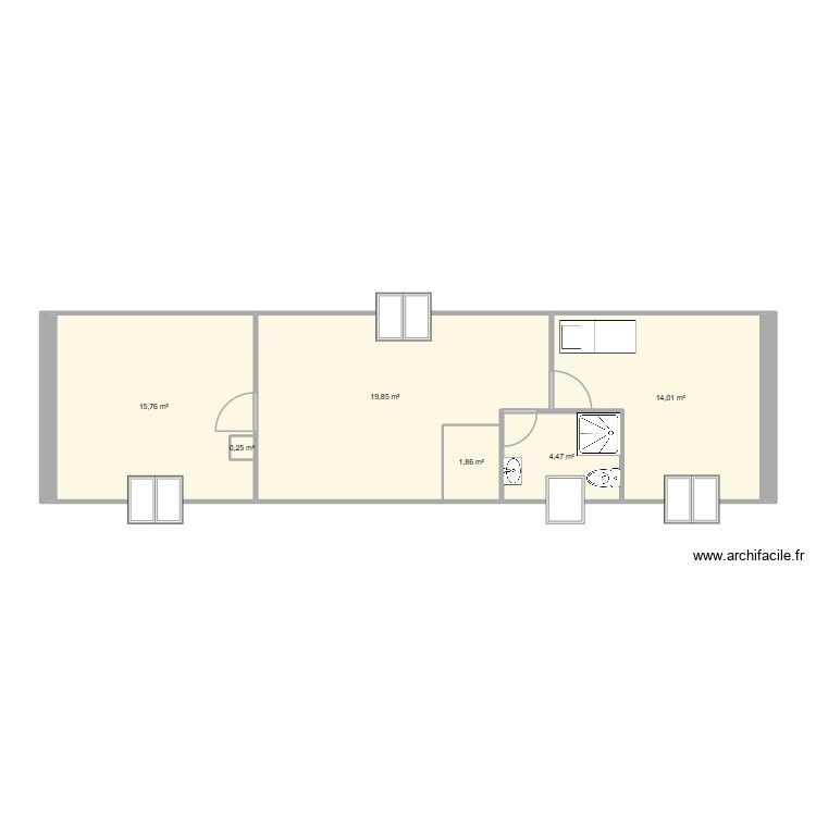 étage. Plan de 0 pièce et 0 m2