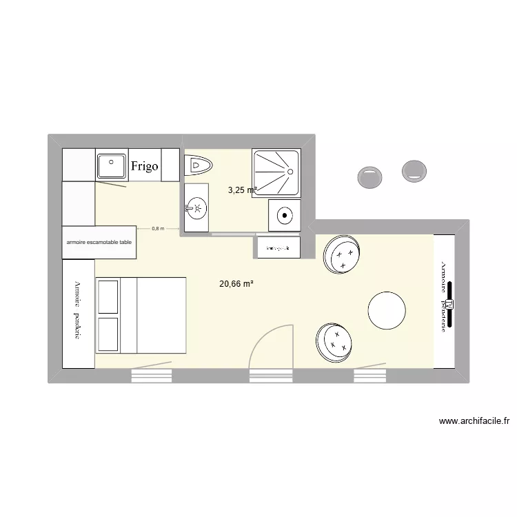 studio pornic centre max. Plan de 2 et 24 m² studio pornic centre max. Plan de 2 et 24 m²