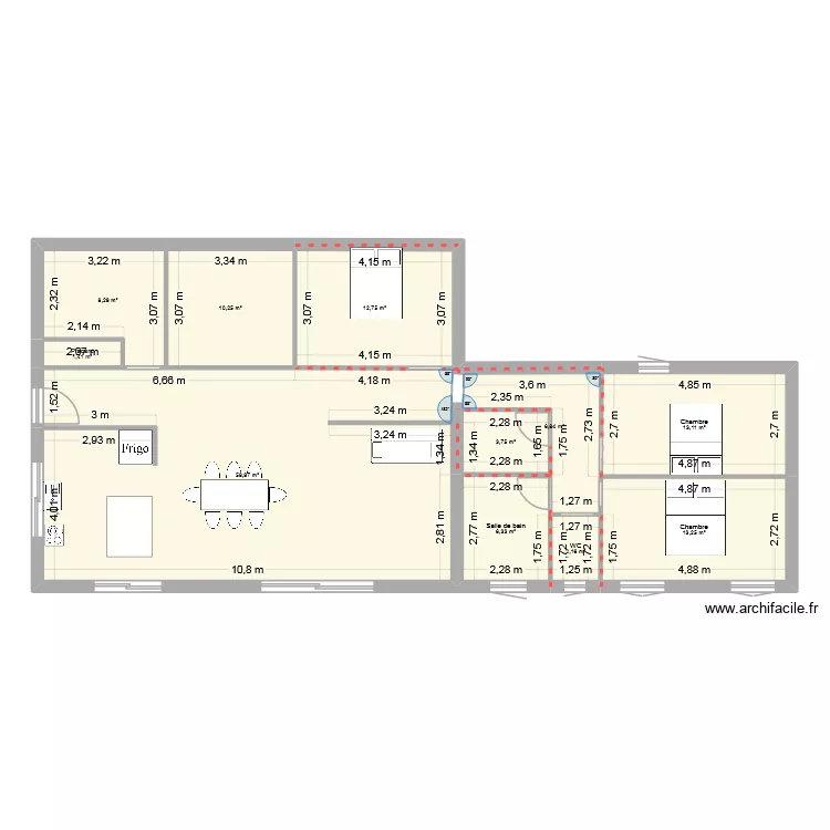 plats. Plan de 11  et 138 m²