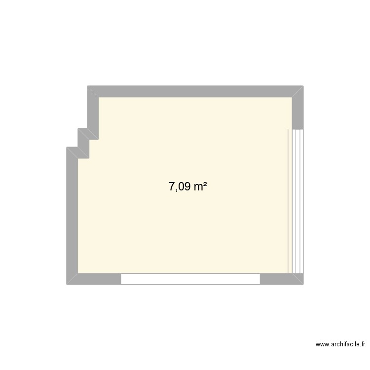 Cuisine (New). Plan de 1 pièce et 7 m2