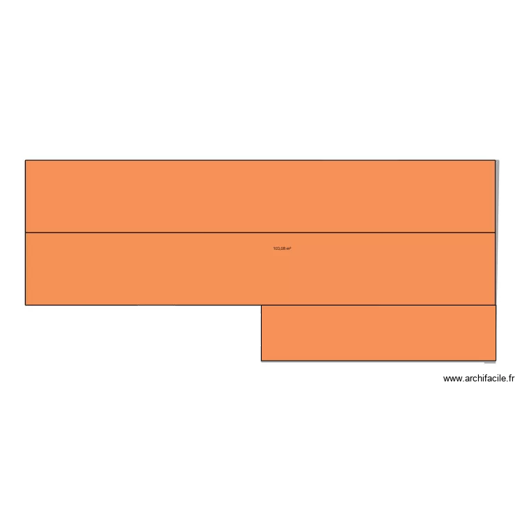 garage. Plan de 1  et 103 m²