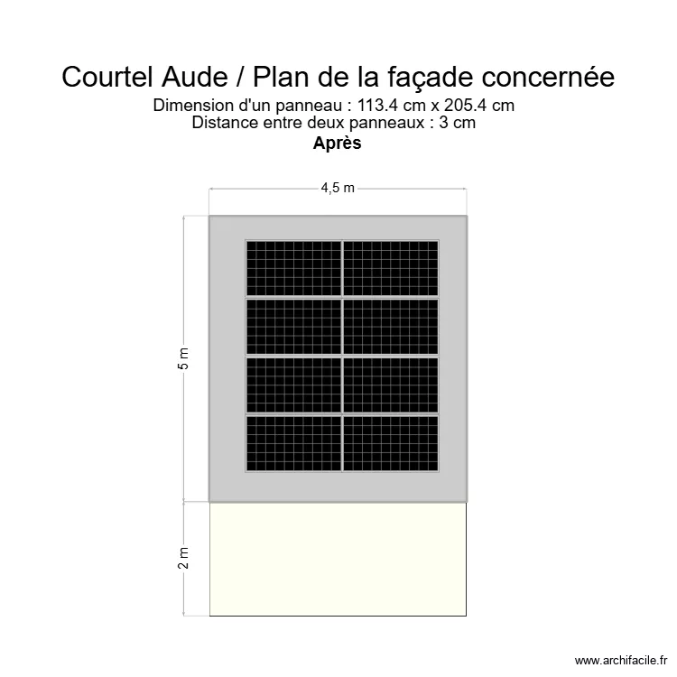 Courtel Aude plan de facade ap. Plan de 