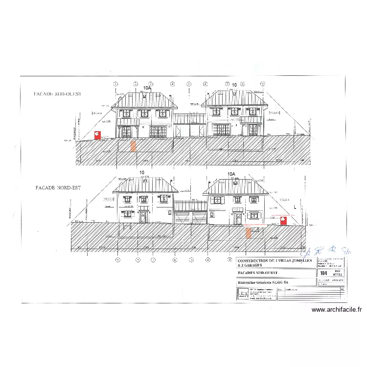 FACADE FEUILLUS 10A. Plan de FACADE FEUILLUS 10A. Plan de