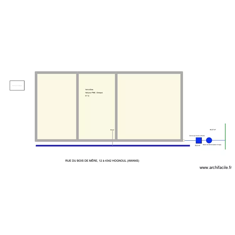 vert et bois. Plan de 2 et 98 m² vert et bois. Plan de 2 et 98 m²