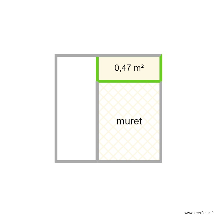muret sdb . Plan de 0 pièce et 0 m2