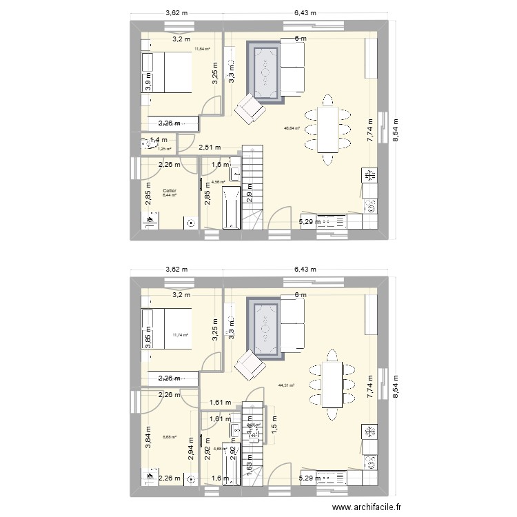LMas2. Plan de 10 pièces et 141 m2