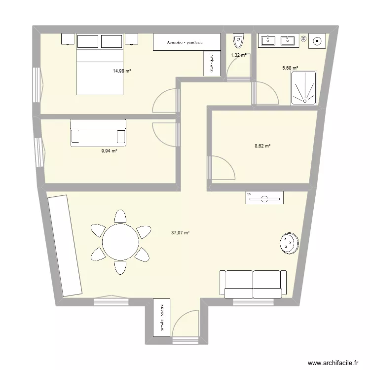 Plan n&deg;1. Plan de 