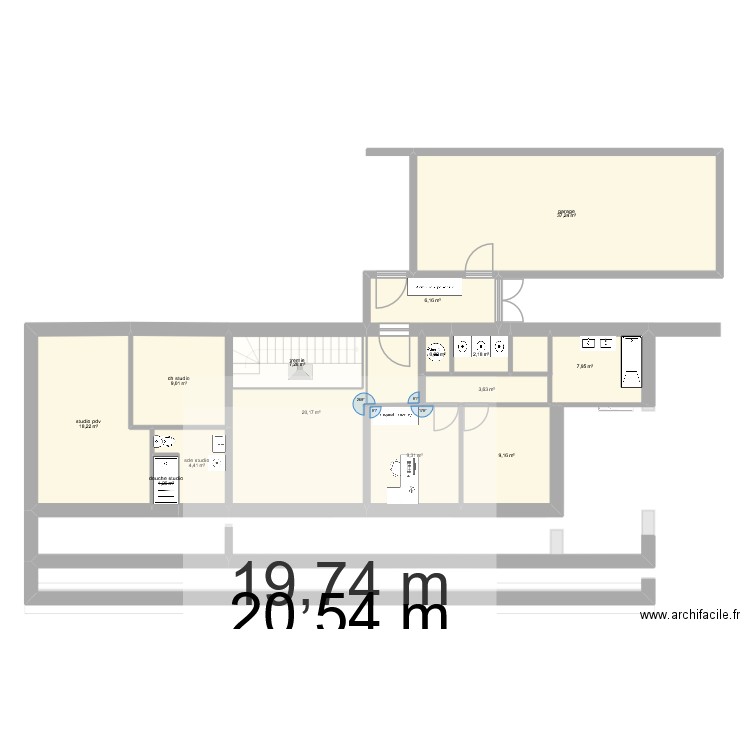 smu nov2. Plan de 24 pièces et 236 m2