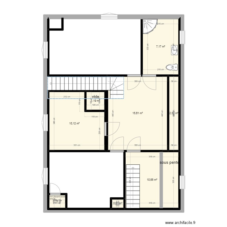 maison +1. Plan de 8 pièces et 48 m2