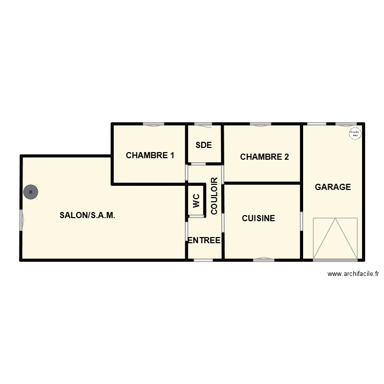 COUILLAUD. Plan de 7 pièces et 98 m2