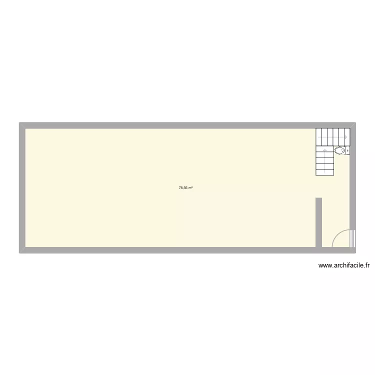 rdv 33100. Plan de 1  et 79 m²