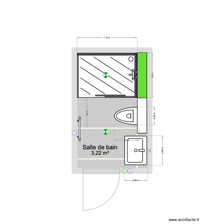 SDE TROKOL. Plan de 1  et 3 m²