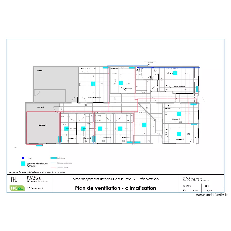HCE Plan d'implantation Sans mesure. Plan de 
