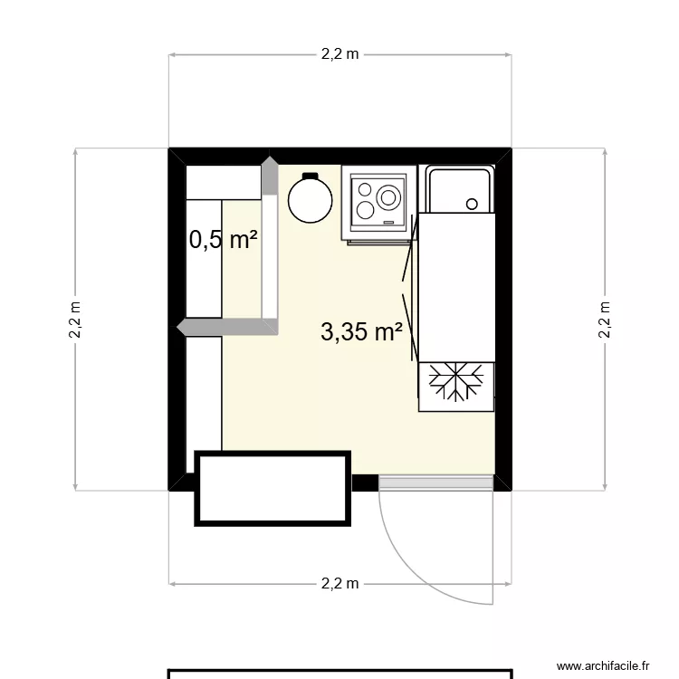 Progression MI. Plan de 2  et 4 m²