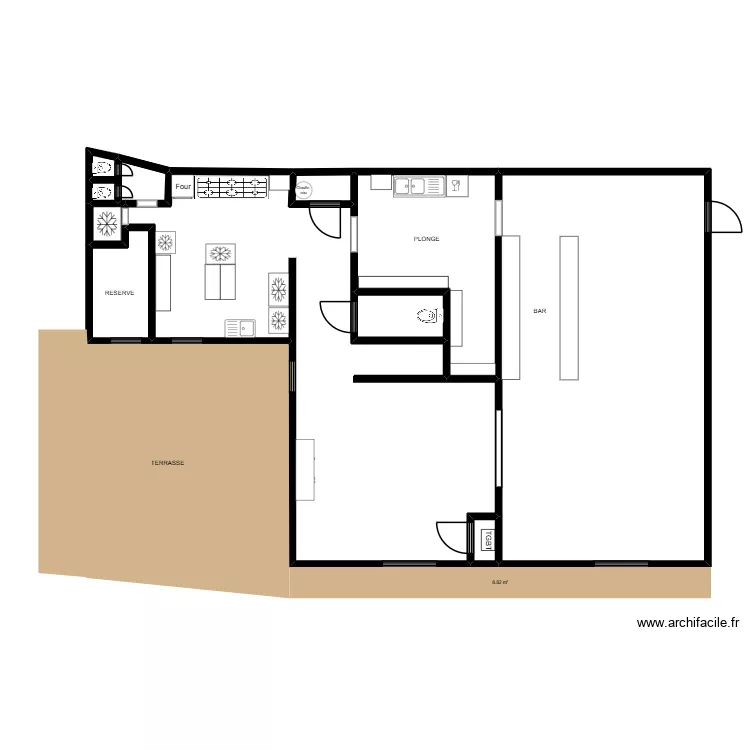 L'AUBERGE DE LA TANNERIE. Plan de 10  et 123 m²