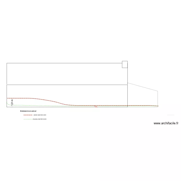face nord plan coupe. Plan de face nord plan coupe. Plan de