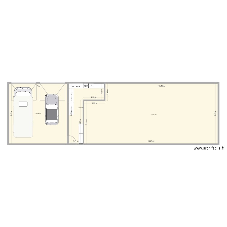 Maison 2. Plan de 3 pièces et 178 m2
