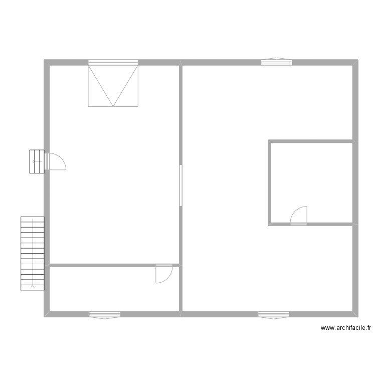 gazz ss. Plan de 4 pièces et 170 m2