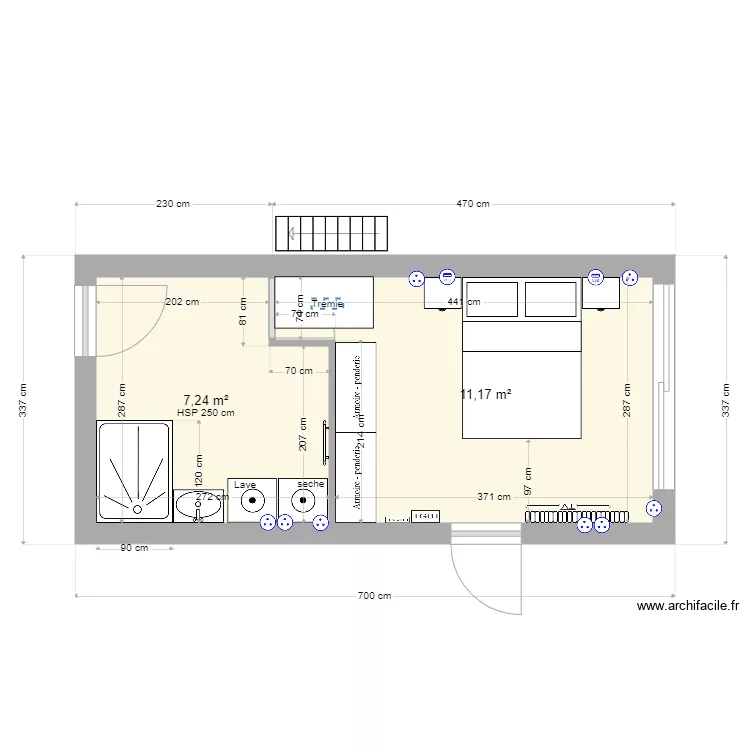 Joffray. Plan de 2  et 18 m²