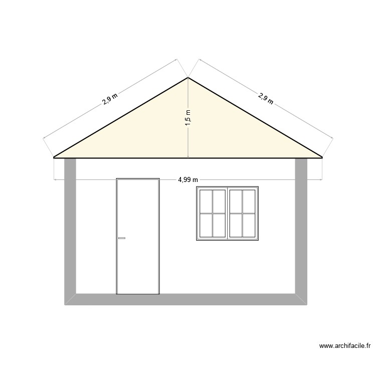 Plan de coupe Sud. Plan de 0 pièce et 0 m2