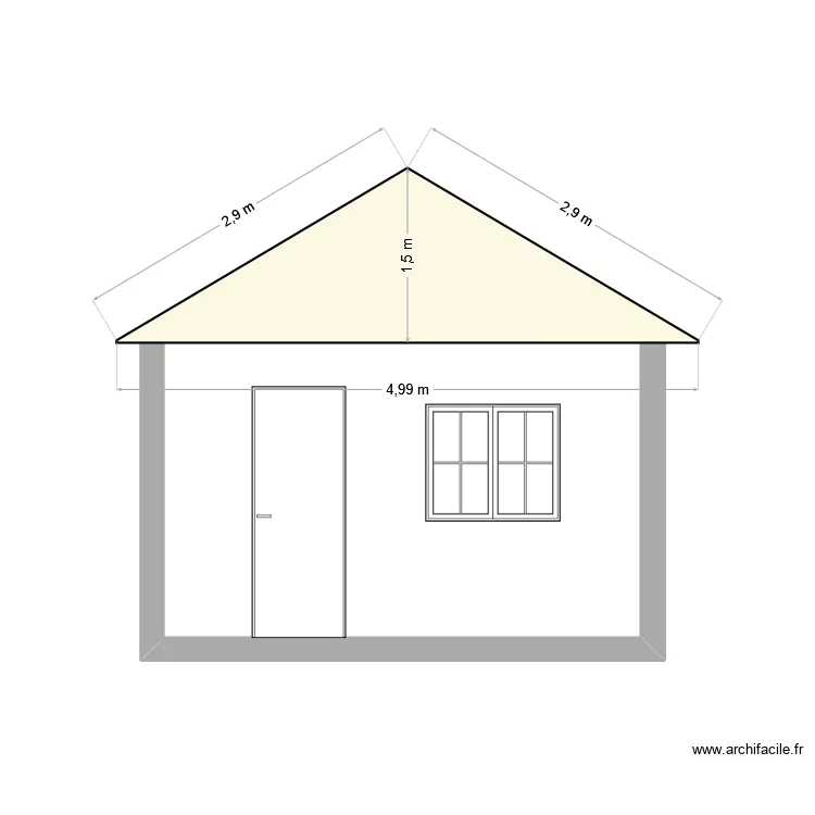 Plan de coupe Sud. Plan de 