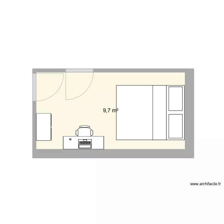 chambre de garde. Plan de 