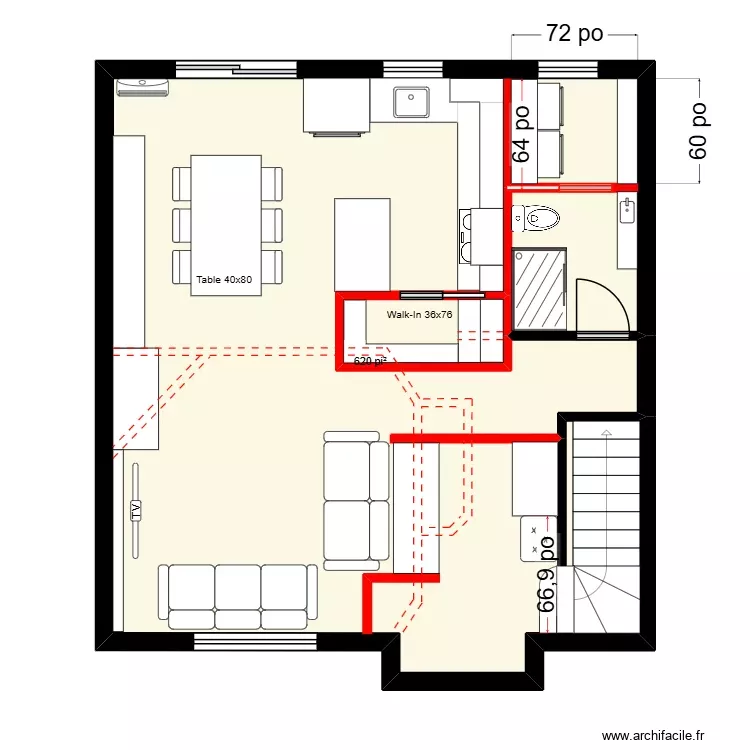 joelle rdch 5. Plan de 2 Pièces et 60 m² joelle rdch 5. Plan de 2 Pièces et 60 m²