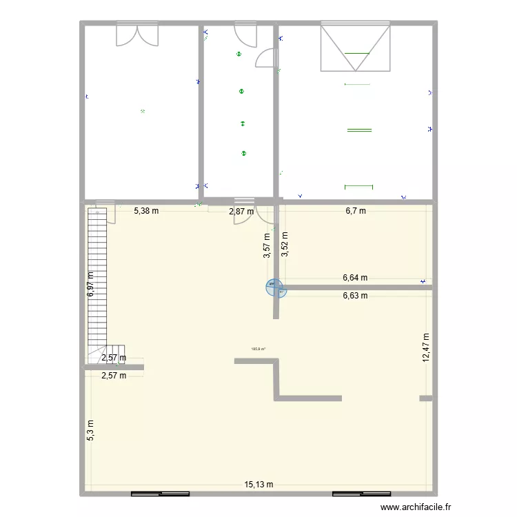 maison 1. Plan de 1 et 186 m² maison 1. Plan de 1 et 186 m²